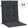 vidaXL stolehynde m. lav ryg 2 stk. 100x50x3 cm oxfordstof sort