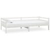 vidaXL daybed med madras 90x200 cm massivt fyrretr&aelig; hvid