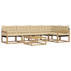 vidaXL Udend&oslash;rs sofagruppe 6 stk. Hvid og Beige