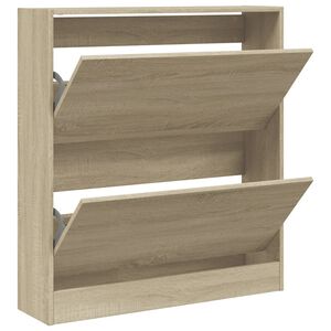 vidaXL skoreol 80x21x87,5 cm konstrueret tr&aelig; sonoma-eg