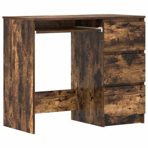 vidaXL skrivebord 90x45x76 cm konstrueret tr&aelig; r&oslash;get egetr&aelig;sfarve