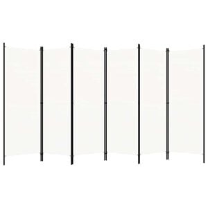 vidaXL 6-panels rumdeler 300 x 180 cm hvid