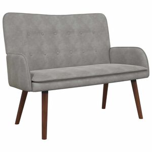 vidaXL 2-personers sofa Lysegr&aring; 115 x 61 x 87 cm Fl&oslash;jl