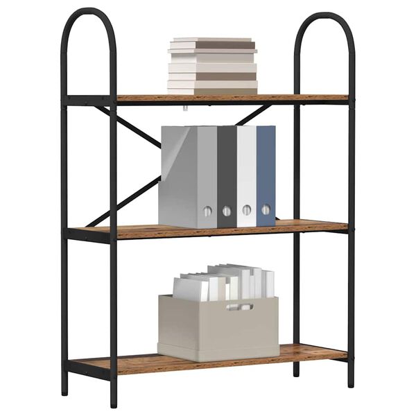 vidaXL Bogreol Gammelt tr&aelig; 80 x 30 x 109 cm Konstrueret tr&aelig;