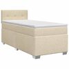 vidaXL Boxmadras med topmadras Cremefarvet 90 x 190 cm Stof