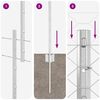 vidaXL Hegn med post S&oslash;lv 1,6 x 50 m St&aring;l