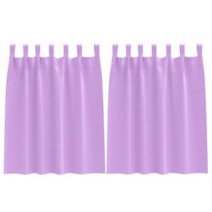 vidaXL M&oslash;rkl&aelig;gningsgardiner med ringe 2 stk. Lilla 140 x 140 cm