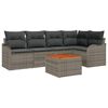 vidaXL Havesofa S&aelig;t 6 stk. Gr&aring; polyrattan