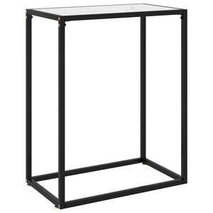 vidaXL konsolbord 60x35x75 cm h&aelig;rdet glas hvid
