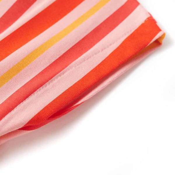 Kjole til børn str. 128 med snor rød og lyserød