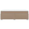 vidaXL kontinentalseng 100x200 cm kunstlæder cappuccinofarvet