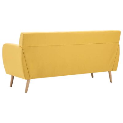 vidaXL 3-personers sofa stofbeklædning 172 x 70 x 82 cm gul