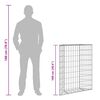 vidaXL gabion-højbed 80x20x100 cm trapezformet galvaniseret stål
