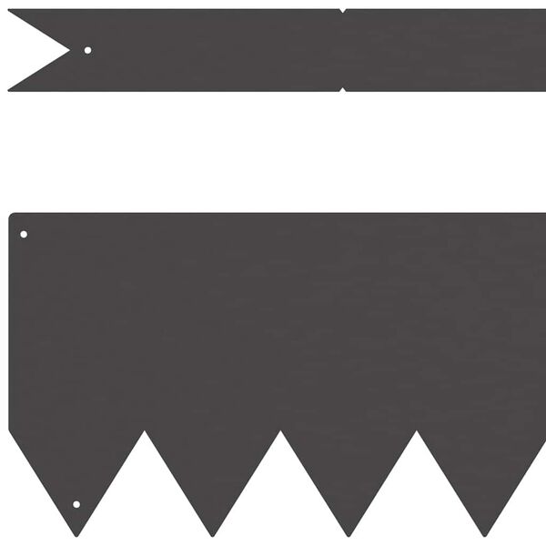 vidaXL Pl&aelig;nekant 30 pcs Sort 100 x 0.05 x 20 cm Koldvalset St&aring;l