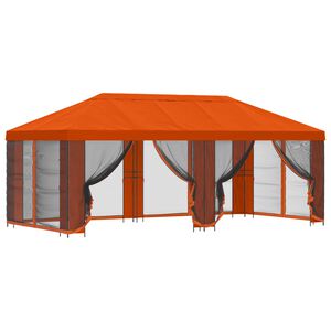 vidaXL Havel&aelig;ger med sidev&aelig;gge 6 x 3 m Orange Polyester og St&aring;l