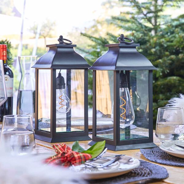 Luxform batteridrevet LED-lanterne Black Lantern T10-lys