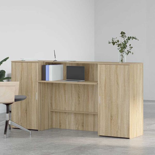 vidaXL receptionsskranke 200x50x103,5 cm konstrueret tr&aelig; sonoma-eg