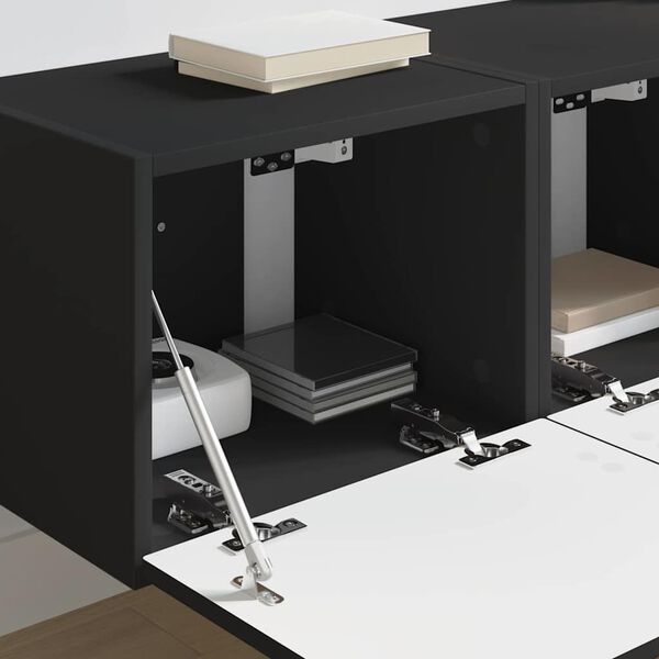 vidaXL TV v&aelig;gskab 2 pcs Sort 60 x 31 x 29.5 cm Konstrueret tr&aelig;