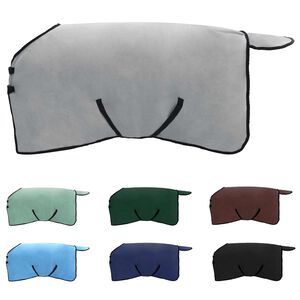 vidaXL Hestet&aelig;ppe Lysegr&aring; og pink Polyester