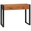 vidaXL skrivebord med 2 skuffer 100x40x75 cm teaktr&aelig;