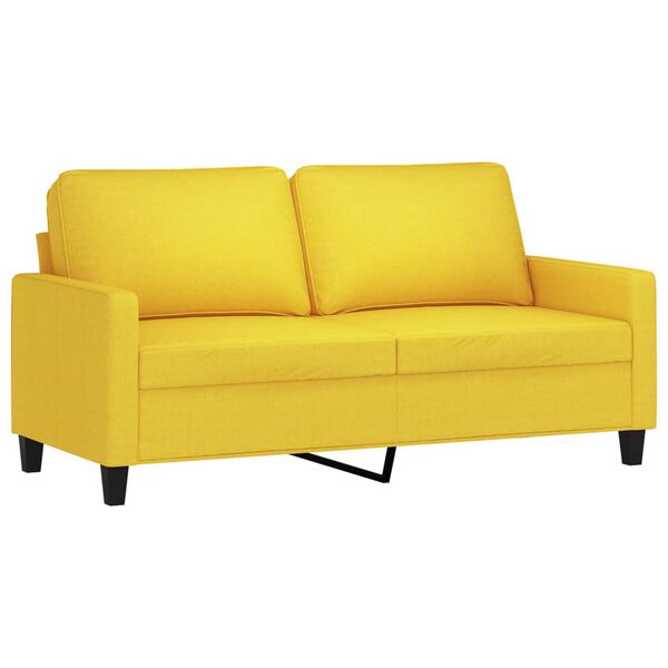 vidaXL 2-personers sofa 140 cm stof lysegul