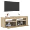 vidaXL tv-bord med LED-lys 120x35x40 cm sonoma-eg