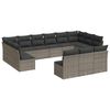 vidaXL sofas&aelig;t til haven 13 dele med hynder polyrattan gr&aring;