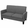 vidaXL 2-personers sofa 135 x 65 x 76 cm m&oslash;rkegr&aring;