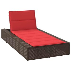vidaXL solseng med flydende hynde polyrattan brun