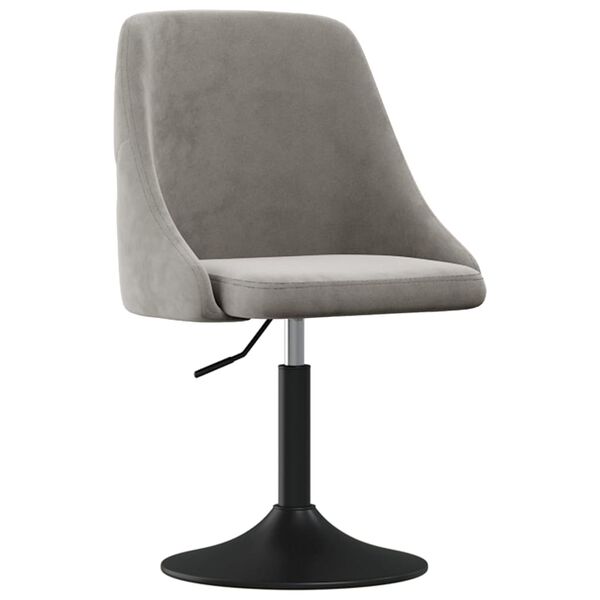 vidaXL spisebordsstole 2 stk. fl&oslash;jl lysegr&aring;