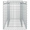 vidaXL Gabion h&oslash;jbed S&oslash;lv 50 x 100 x 60 cm Galvaniseret st&aring;l