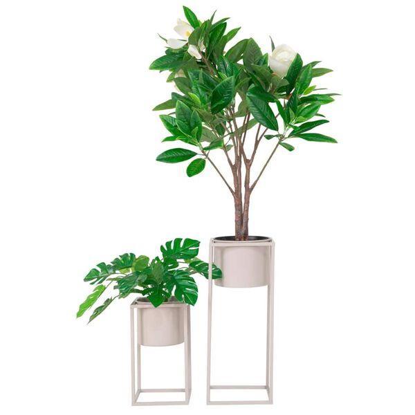 House Nordic blomsterkrukker 2 stk. Lena gr&aring;-beige