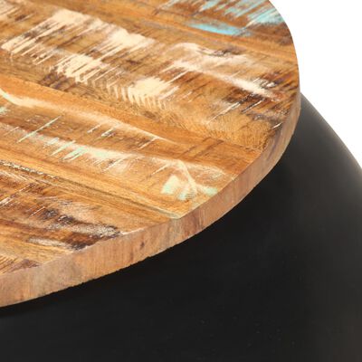 vidaXL sofabord 68x68x30 cm massivt genanvendt træ sort