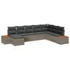 vidaXL Havesofa S&aelig;t 9 stk. 8-Antal s&aelig;der Gr&aring; Polyrattan