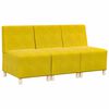 vidaXL Modulsofa enhed uden arme 3 pcs Gul 55 x 74 x 82 cm Fl&oslash;jl