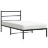 vidaXL sengeramme med sengegavl 107x203 cm metal sort