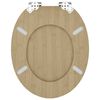 vidaXL Bl&oslash;dt lukket toiletbr&aelig;t Lys Bambusfarve 44 x 38 cm MDF plade