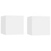 vidaXL sengeskabe 2 stk. 30,5x30x30 cm konstrueret træ hvid