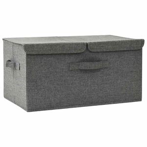 vidaXL opbevaringskasse 50x30x25 cm stof antracitgr&aring;