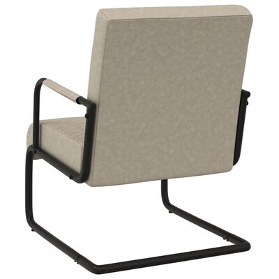 vidaXL stol med cantilever kunstlæder lysegrå
