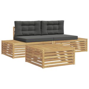 vidaXL 3 Stk Udend&oslash;rs sofagruppe Polyester Hvid