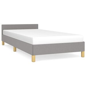 vidaXL Sengeramme uden madras Lysegr&aring; 80x200 cm Stof