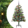 vidaXL Kunstigt juletr&aelig; med LED -strimmellys Gr&oslash;n 150 cm PVC og metal