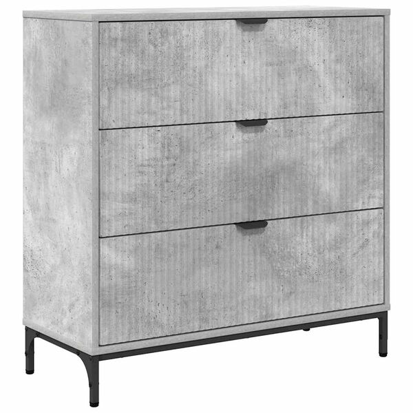 vidaXL Sideboard Beton Gr&aring; 79,5 x 33 x 82 cm Konstrueret tr&aelig;