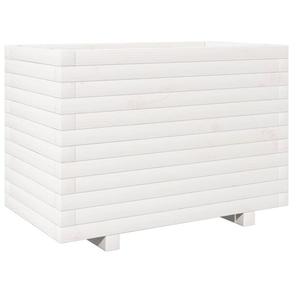 vidaXL plantekasse 70x40x49,5 cm massivt fyrretræ hvid