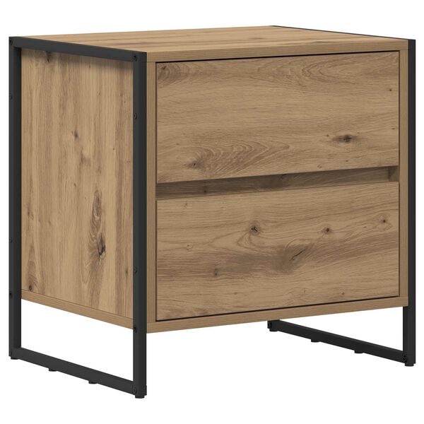 vidaXL Sengebord Artisan eg 50 x 39,5 x 50 cm Konstrueret tr&aelig;