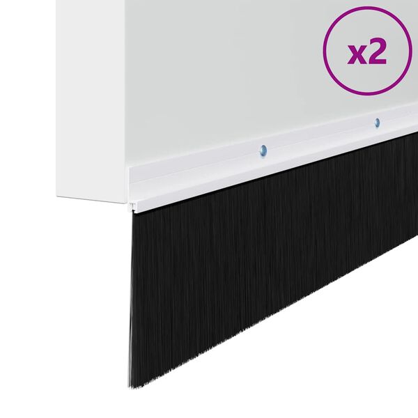 vidaXL Skruemonterede d&oslash;rb&oslash;rste t&aelig;tninger 2 pcs Hvid 100 cm