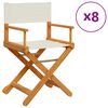 vidaXL 8-delte klapstole cremehvidt stof