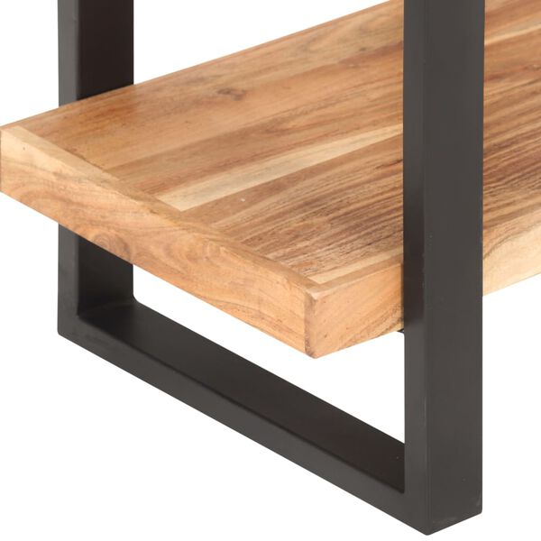 vidaXL bogreol med 4 hylder 120x40x180 cm massivt akacietr&aelig;