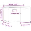 vidaXL vægskab 60x36,5x35 cm konstrueret træ grå sonoma-eg